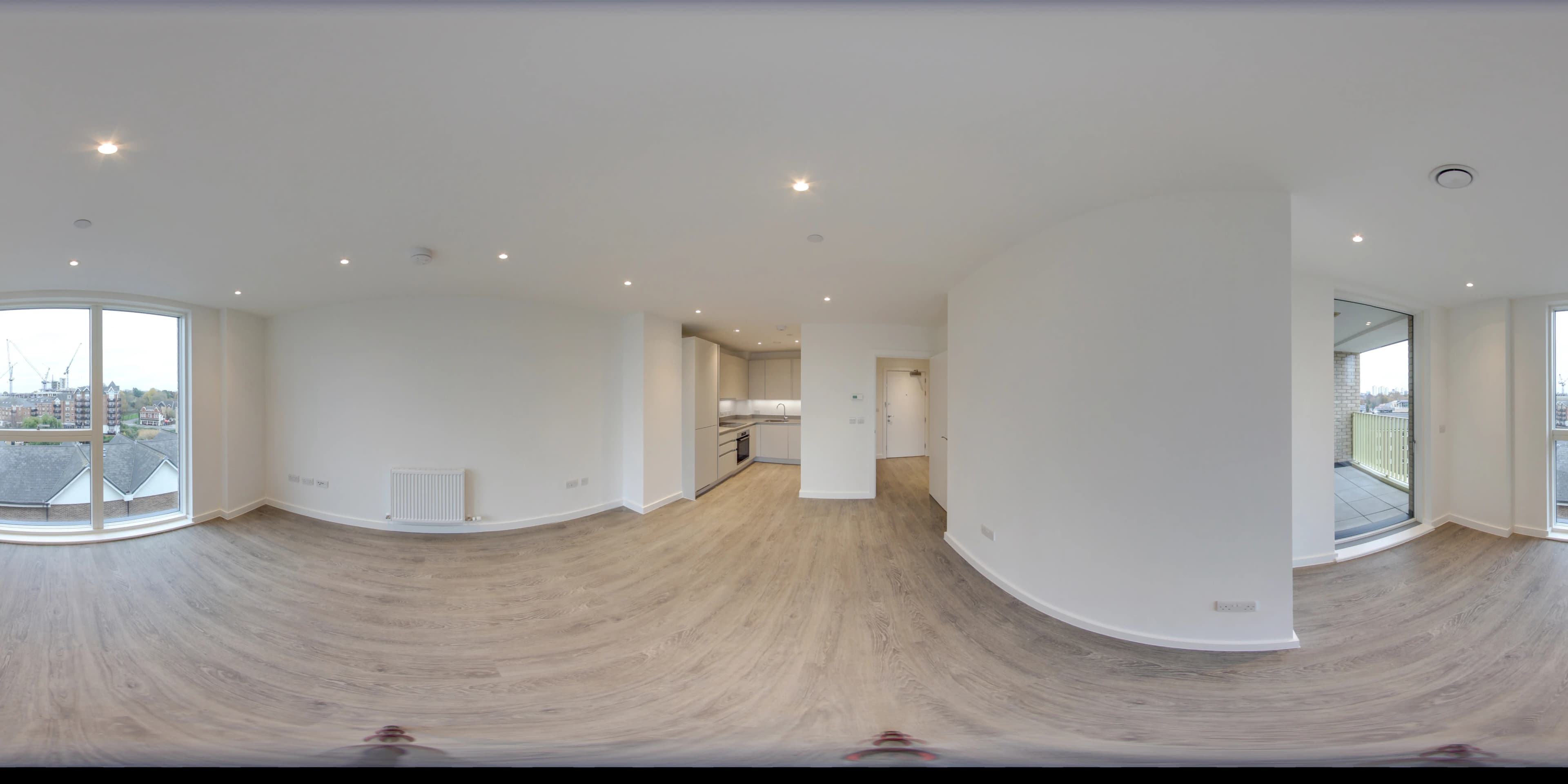 Empty room before virtual staging